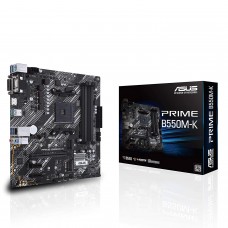 ASUS Prime B550M-K (AMD B550 (Ryzen AM4) micro ATX motherboard with dual M.2, PCIe 4.0, 1 Gb Ethernet, HDMI/D-Sub/DVI, SATA 6 Gbps, USB 3.2 Gen 2 Type-A)