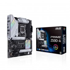 ASUS Prime Z590-A (Intel Z590 (LGA 1200) ATX MB with PCIe 4.0, 3*M.2 slots,16 DrMOS power stages,HDMI, DisplayPort,SATA 6 Gbps,Intel 2.5 Gb Ethernet,USB 3.2 Gen 2x2 Type-C,front panel USB 3.2 Gen 1 Type-C,Thunderbolt 4 support and Aura Sync RGB lighting)