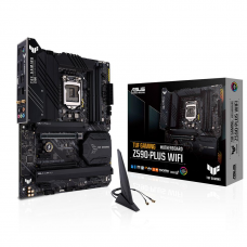  ASUS TUF Gaming Z590-Plus WiFi (Intel Z590 (LGA 1200) ATX gaming motherboard with 16 DrMOS power stages, PCIe 4.0, 3*M.2 slots, Intel WiFi 6 and 2.5 Gb Ethernet, SATA 6 Gbps, Thunderbolt 4 support and Aura Sync RGB lighting)