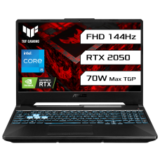 ASUS TUF Gaming F15 - Powered Gaming Laptop, Intel Core i5-11400H 11th Gen, 15.6-inch (39.62 cm) FHD 144Hz, (8GB/512GB SSD/4GB NVIDIA RTX 2050/Win 11/ RGB Backlit/Black/2.30 kg/1 Year Warranty), FX506HF-HN024W