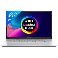 ASUS Vivobook Pro 15 OLED, 15.6" (39.62 cms) FHD OLED, AMD Ryzen 7 5800H , 4GB NVIDIA GeForce RTX 3050 Graphics, Laptop (16GB/1TB SSD/MS Office H&S 2021/Windows 11/Cool Silver/1.65 Kg), M3500QC-L1712WS
