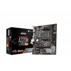 MSI A320M-A PRO MAX Socket AM4 AMD A320 DDR4 Micro ATX Motherboard (A320M-A PRO MAX)