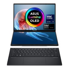 ASUS Zenbook Duo OLED (2024), 14" (35.56cm) FHD OLED Touch Display, Intel Core Ultra 5 Processor 125H, Dual Screen Laptop (16GB/1TB SSD/Intel Arc Graphics/Win11/MS Office H&S 2021/Gray/1.65 Kg), UX8406MA-QL551WS