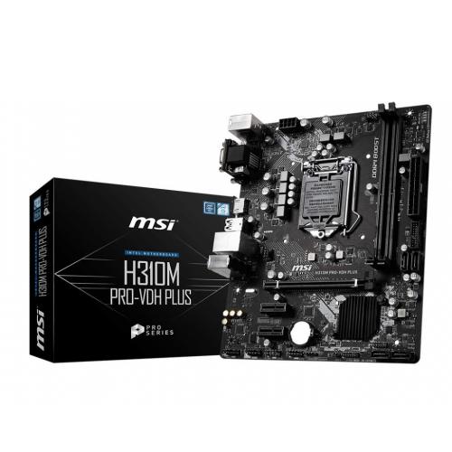 MSI PRO H310M PRO-VDH PLUS LGA 1151 (300 Series) Intel H310 HDMI SATA 6Gb/s USB 3.1 Micro ATX Intel Motherboard