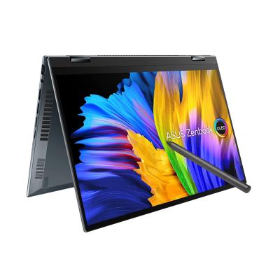 ASUS Zenbook Flip 14 OLED (2022), 14" (35.56 cm) 2.8K OLED 16:10 90Hz Touch, Core i7 12th Gen, Thin and Light Laptop (16GB/1TB SSD/Iris Xe Graphics/Windows 11/MS Office H&S 2021/Pine Grey/1.40 kg), UP5401ZA-KN711WS