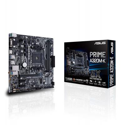 ASUS Prime A320M-K AM4 uATX Motherboard With LED lighting DDR4 32Gb/s M.2 HDMI SATA 6Gb/s USB 3.0