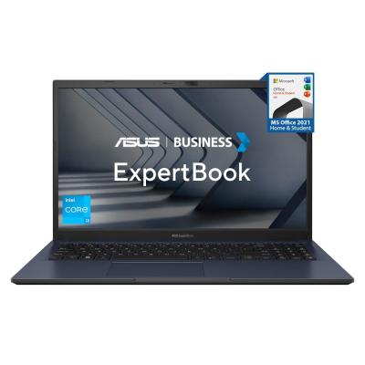  ASUS ExpertBook B15 , Intel Core i3-1215U 12th Gen, 15.6-inch FHD, Thin & Light Laptop (8GB/512GB SSD/Intel UHD/Win11/MS Office H&S 2021/1 Year McAfee/Star Black/1 Year Warranty With LADP/1.6 kg), B1502CBA-NJ1090WS